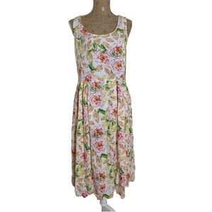 Vintage Expression Catalog Large Floral Dress Cottagecore Rayon Single stitch